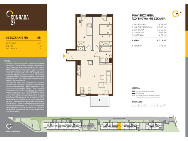 Mieszkanie w inwestycji Conrada 27, symbol C27-LM-A2-48 » nportal.pl