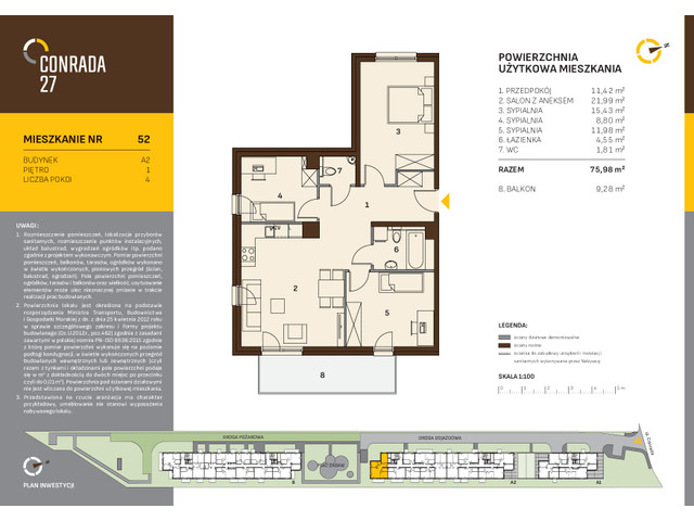 Mieszkanie w inwestycji Conrada 27, symbol C27-LM-A2-52 » nportal.pl