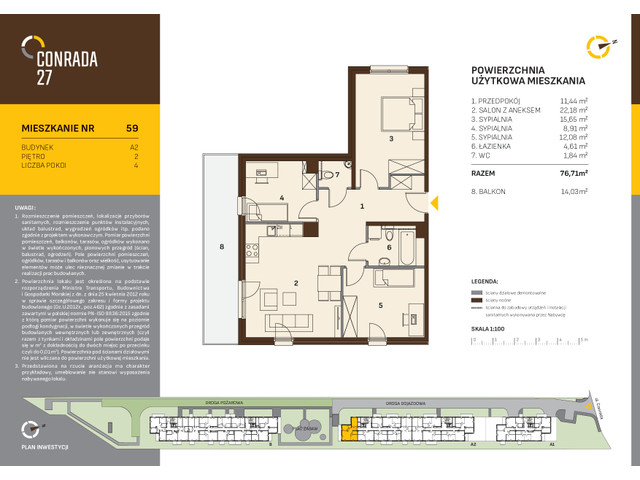 Mieszkanie w inwestycji Conrada 27, symbol C27-LM-A2-59 » nportal.pl