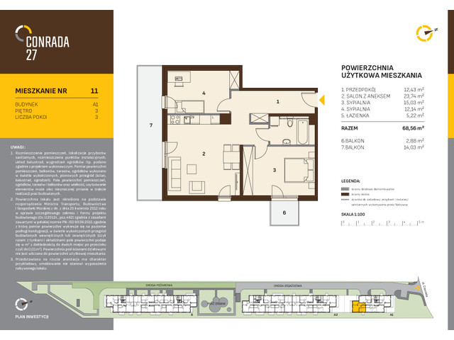 Mieszkanie w inwestycji Conrada 27, symbol C27-LM-A1-11 » nportal.pl