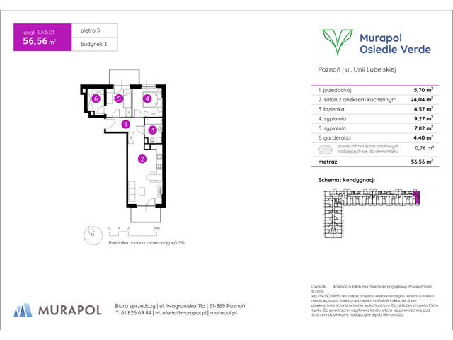 Mieszkanie w inwestycji Murapol Osiedle Verde, symbol 3.A.5.01 » nportal.pl