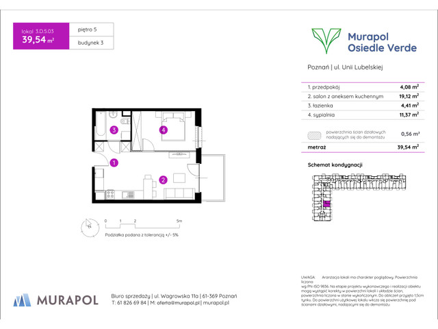 Mieszkanie w inwestycji Murapol Osiedle Verde, symbol 3.D.5.03 » nportal.pl