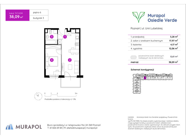 Mieszkanie w inwestycji Murapol Osiedle Verde, symbol 3.C.6.04 » nportal.pl