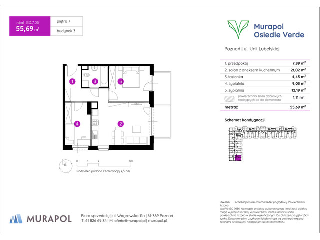 Mieszkanie w inwestycji Murapol Osiedle Verde, symbol 3.D.7.05 » nportal.pl