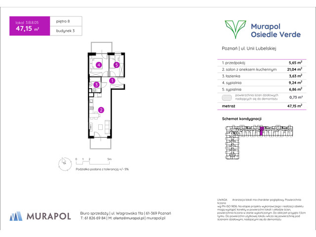 Mieszkanie w inwestycji Murapol Osiedle Verde, symbol 3.B.8.05 » nportal.pl
