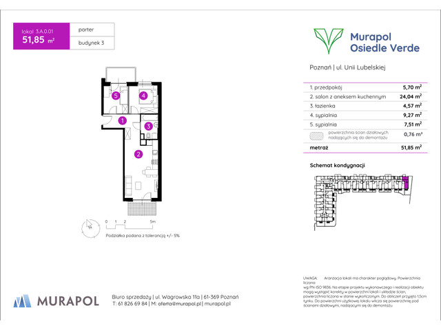 Mieszkanie w inwestycji Murapol Osiedle Verde, symbol 3.A.0.01 » nportal.pl