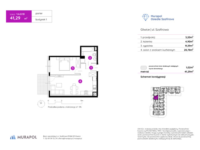 Mieszkanie w inwestycji Murapol Osiedle Szafirove, symbol 1.A.0.10 » nportal.pl