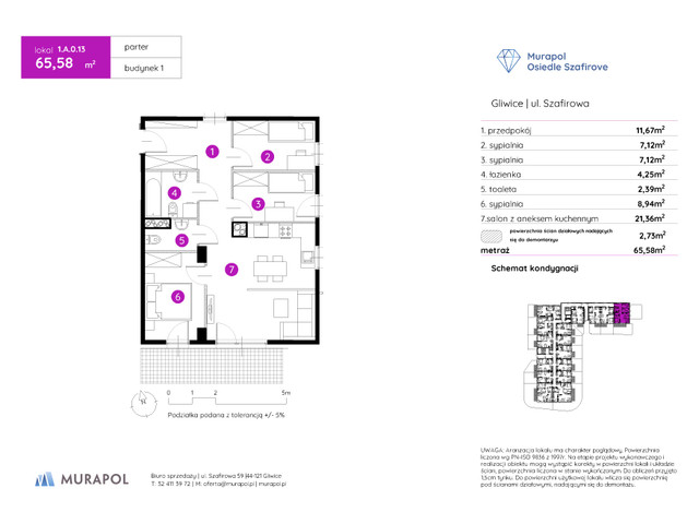 Mieszkanie w inwestycji Murapol Osiedle Szafirove, symbol 1.A.0.13 » nportal.pl
