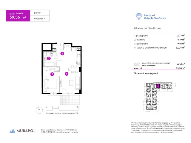Mieszkanie w inwestycji Murapol Osiedle Szafirove, symbol 1.A.0.16 » nportal.pl
