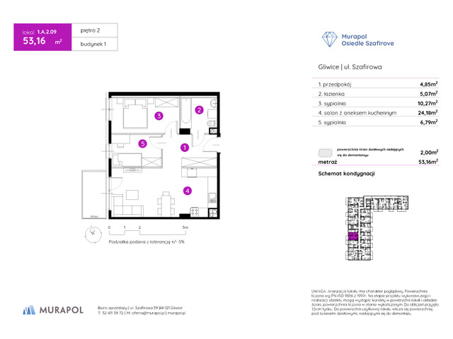 Mieszkanie w inwestycji Murapol Osiedle Szafirove, symbol 1.A.2.09 » nportal.pl