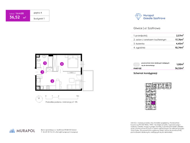 Mieszkanie w inwestycji Murapol Osiedle Szafirove, symbol 1.A.4.05 » nportal.pl