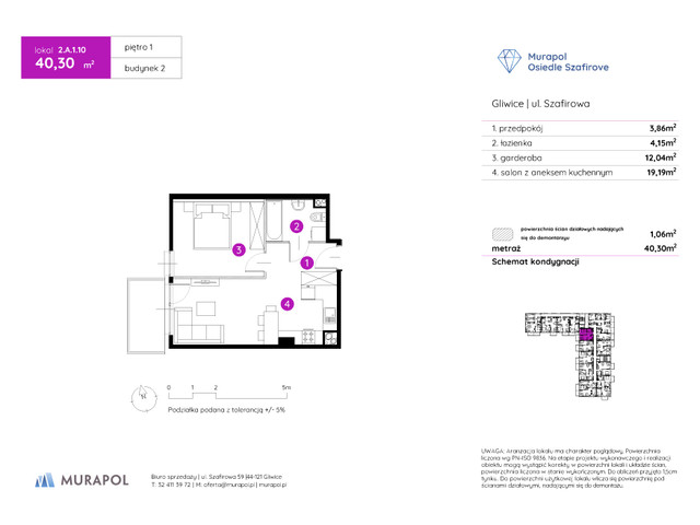 Mieszkanie w inwestycji Murapol Osiedle Szafirove, symbol 2.A.1.10 » nportal.pl