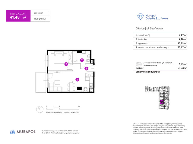 Mieszkanie w inwestycji Murapol Osiedle Szafirove, symbol 2.A.2.08 » nportal.pl