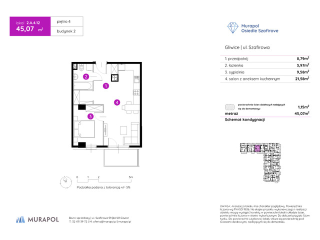 Mieszkanie w inwestycji Murapol Osiedle Szafirove, symbol 2.A.4.12 » nportal.pl