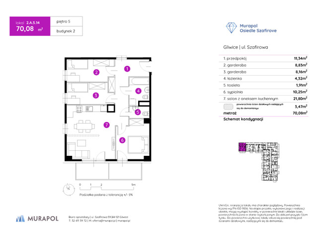Mieszkanie w inwestycji Murapol Osiedle Szafirove, symbol 2.A.5.14 » nportal.pl