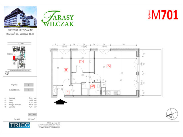 Mieszkanie w inwestycji Tarasy Wilczak ETAP IV, symbol 701 » nportal.pl