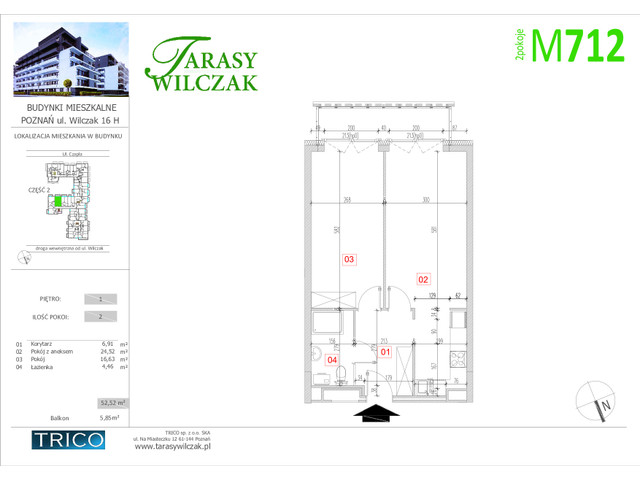 Mieszkanie w inwestycji Tarasy Wilczak ETAP IV, symbol 712 » nportal.pl
