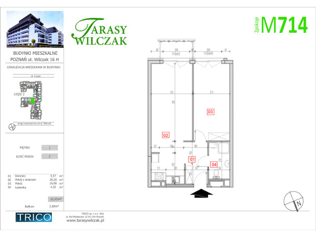 Mieszkanie w inwestycji Tarasy Wilczak ETAP IV, symbol 714 » nportal.pl