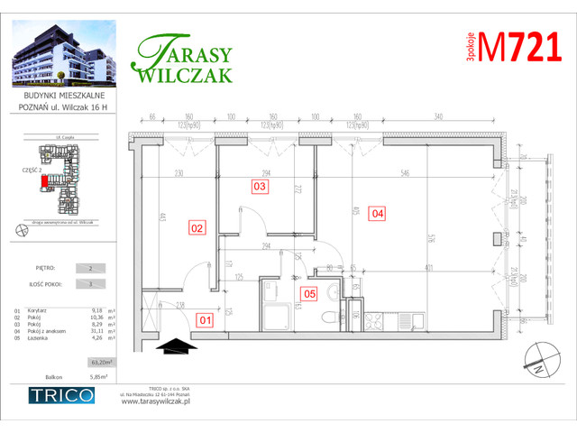 Mieszkanie w inwestycji Tarasy Wilczak ETAP IV, symbol 721 » nportal.pl