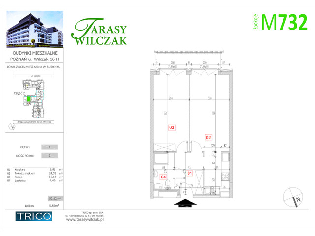 Mieszkanie w inwestycji Tarasy Wilczak ETAP IV, symbol 732 » nportal.pl