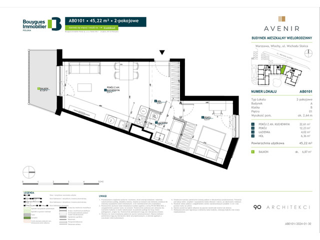 Mieszkanie w inwestycji Avenir, symbol AB0101 » nportal.pl
