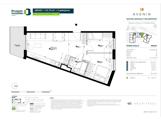 Mieszkanie w inwestycji Avenir, symbol AB0401 » nportal.pl