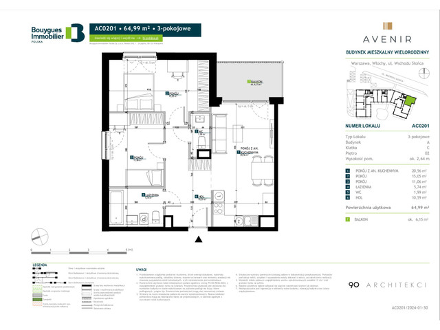 Mieszkanie w inwestycji Avenir, symbol AC0201 » nportal.pl