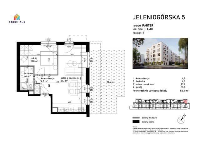 Mieszkanie w inwestycji Jeleniogórska 5, symbol A/01 » nportal.pl