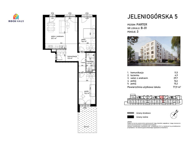 Mieszkanie w inwestycji Jeleniogórska 5, symbol B/01 » nportal.pl