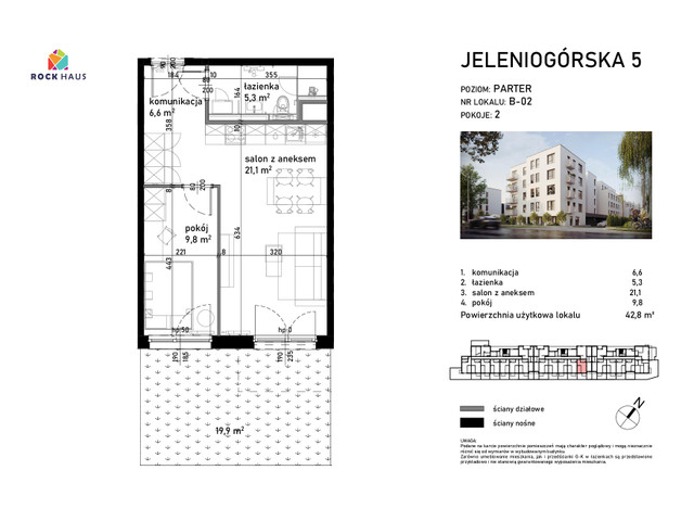 Mieszkanie w inwestycji Jeleniogórska 5, symbol B/02 » nportal.pl