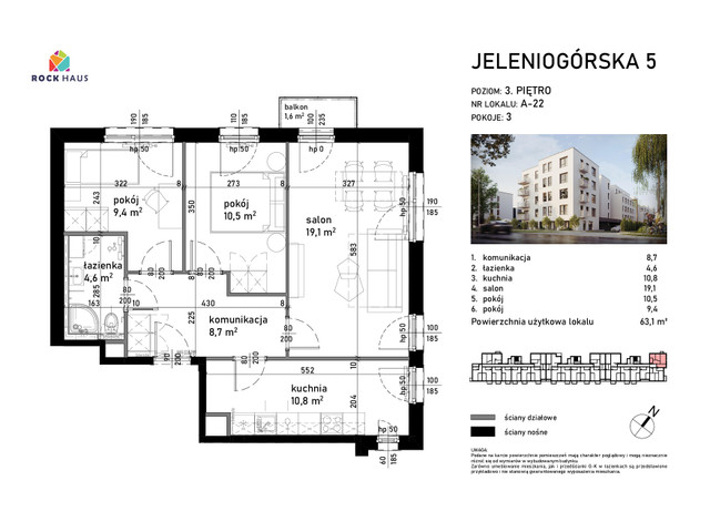 Mieszkanie w inwestycji Jeleniogórska 5, symbol A/22 » nportal.pl