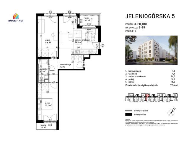 Mieszkanie w inwestycji Jeleniogórska 5, symbol B/28 » nportal.pl