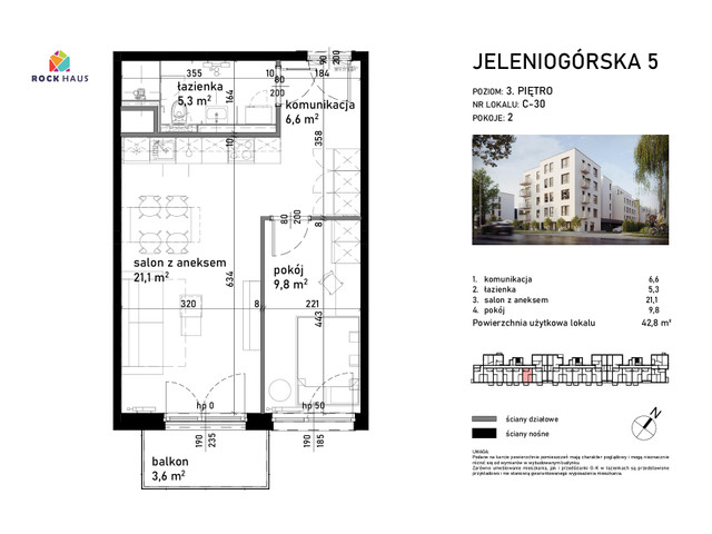 Mieszkanie w inwestycji Jeleniogórska 5, symbol C/30 » nportal.pl