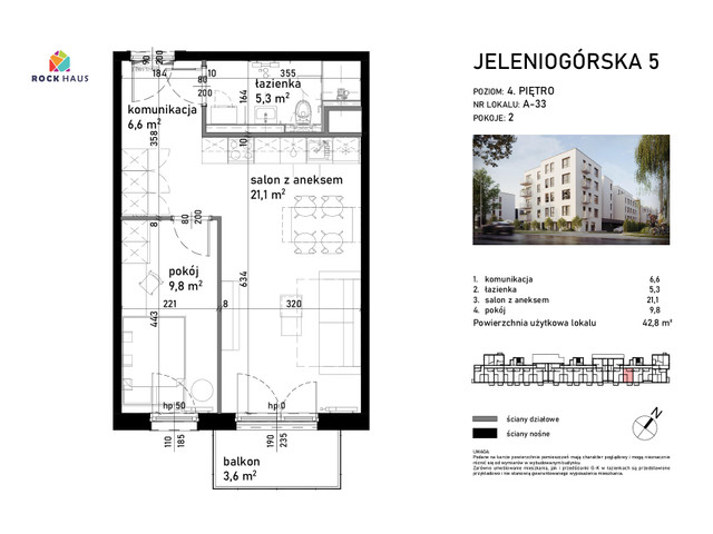 Mieszkanie w inwestycji Jeleniogórska 5, symbol A/33 » nportal.pl