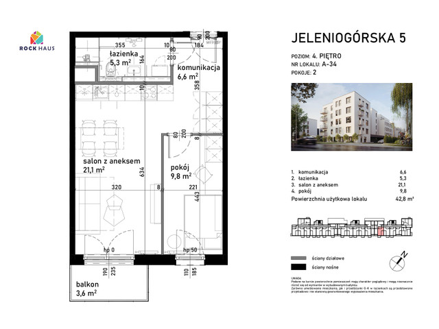 Mieszkanie w inwestycji Jeleniogórska 5, symbol A/34 » nportal.pl