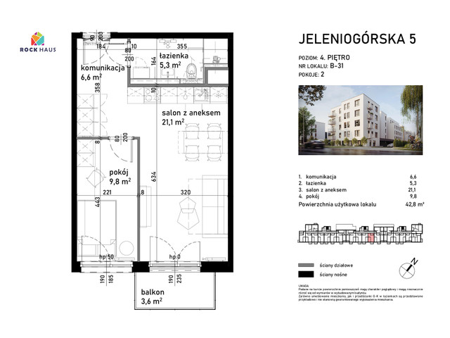 Mieszkanie w inwestycji Jeleniogórska 5, symbol B/31 » nportal.pl