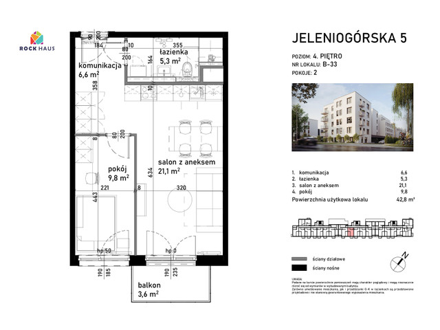 Mieszkanie w inwestycji Jeleniogórska 5, symbol B/33 » nportal.pl