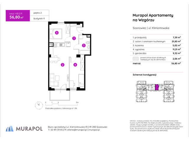 Mieszkanie w inwestycji Murapol Apartamenty Na Wzgórzu, symbol 4.B.2.11 » nportal.pl