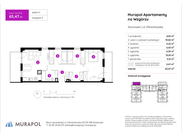 Mieszkanie w inwestycji Murapol Apartamenty Na Wzgórzu, symbol 4.A.3.08 » nportal.pl