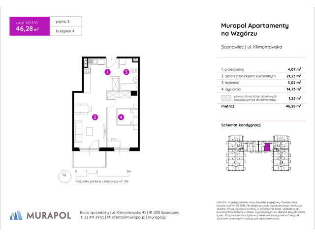 Mieszkanie w inwestycji Murapol Apartamenty Na Wzgórzu, symbol 4.B.3.10 » nportal.pl