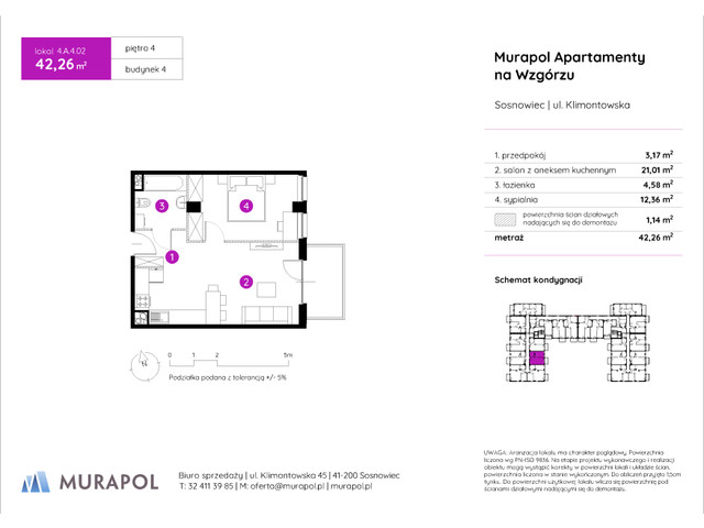 Mieszkanie w inwestycji Murapol Apartamenty Na Wzgórzu, symbol 4.A.4.02 » nportal.pl