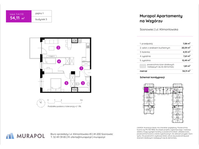 Mieszkanie w inwestycji Murapol Apartamenty Na Wzgórzu, symbol 5.A.1.10 » nportal.pl