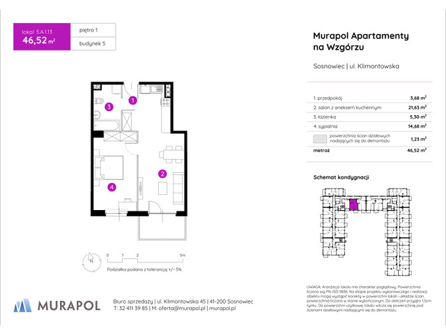Mieszkanie w inwestycji Murapol Apartamenty Na Wzgórzu, symbol 5.A.1.13 » nportal.pl