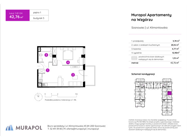 Mieszkanie w inwestycji Murapol Apartamenty Na Wzgórzu, symbol 5.B.1.04 » nportal.pl