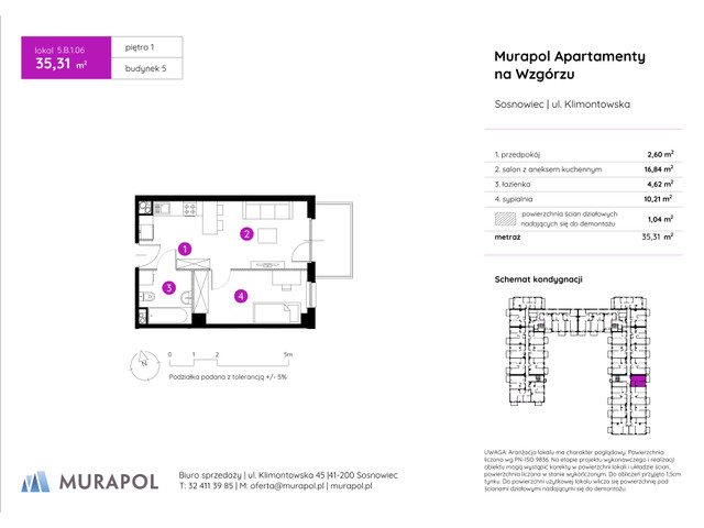 Mieszkanie w inwestycji Murapol Apartamenty Na Wzgórzu, symbol 5.B.1.06 » nportal.pl