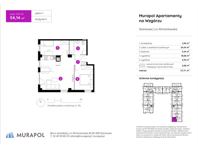 Mieszkanie w inwestycji Murapol Apartamenty Na Wzgórzu, symbol 5.B.1.10 » nportal.pl