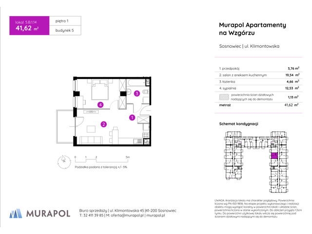 Mieszkanie w inwestycji Murapol Apartamenty Na Wzgórzu, symbol 5.B.1.14 » nportal.pl
