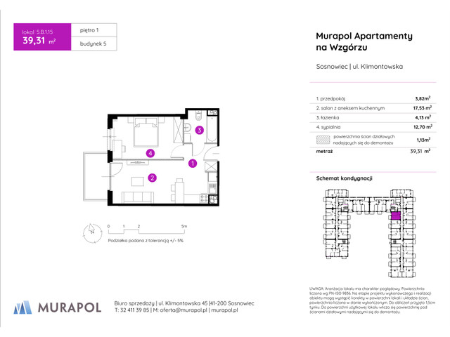 Mieszkanie w inwestycji Murapol Apartamenty Na Wzgórzu, symbol 5.B.1.15 » nportal.pl