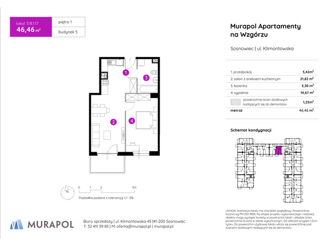 Mieszkanie w inwestycji Murapol Apartamenty Na Wzgórzu, symbol 5.B.1.17 » nportal.pl