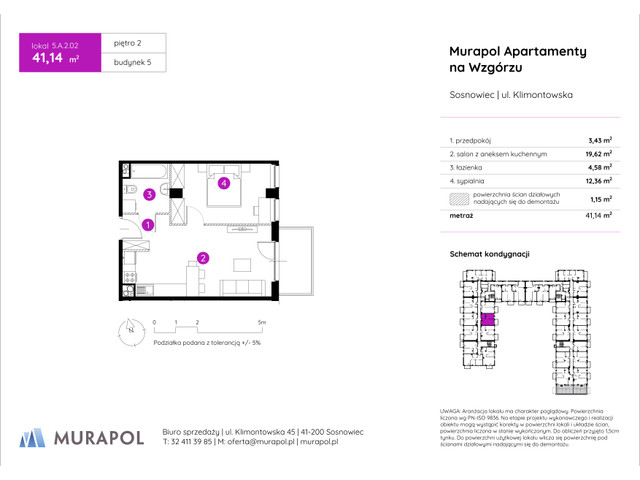 Mieszkanie w inwestycji Murapol Apartamenty Na Wzgórzu, symbol 5.A.2.02 » nportal.pl